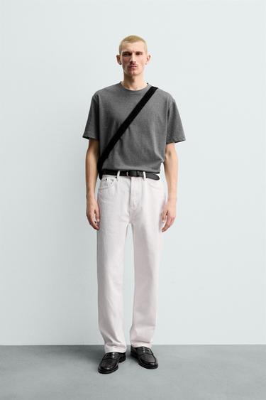 STRAIGHT ANKLE FIT JEANS - White by Zara - Image 0