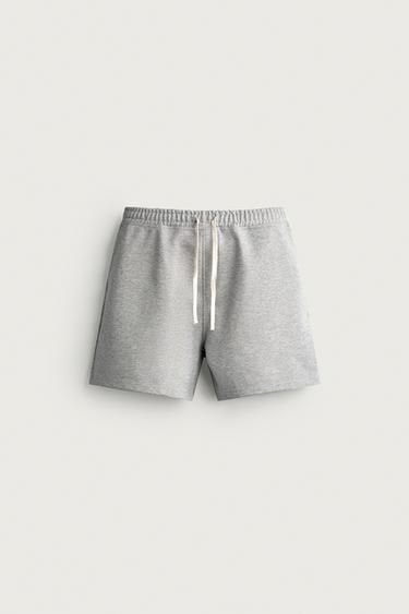 BERMUDA DE JOGGING RELAXED FIT - Gris chiné de Zara