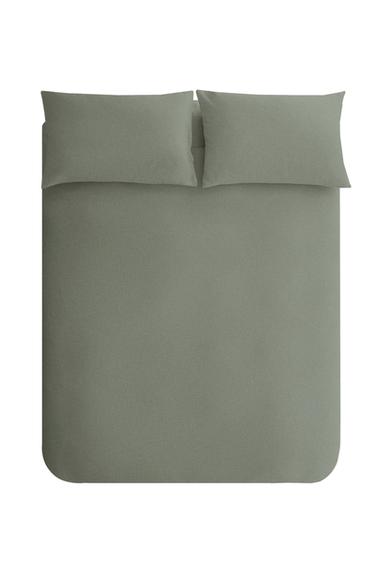 TEXTURED COTTON DUVET COVER - Green by Zara