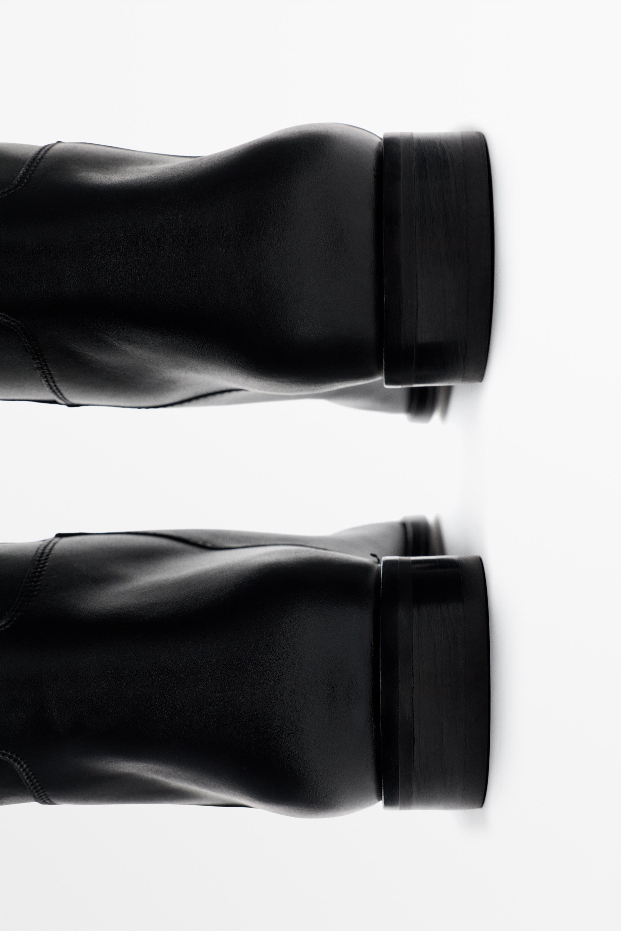 Knee-high leather boots - Made Spain