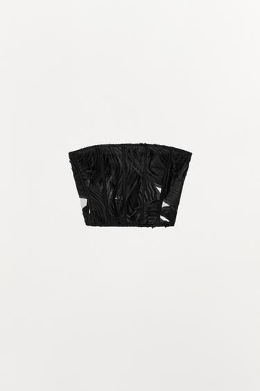Zara STRUCTURED CORSET TOP LIMITED EDITION - Black - Image 0