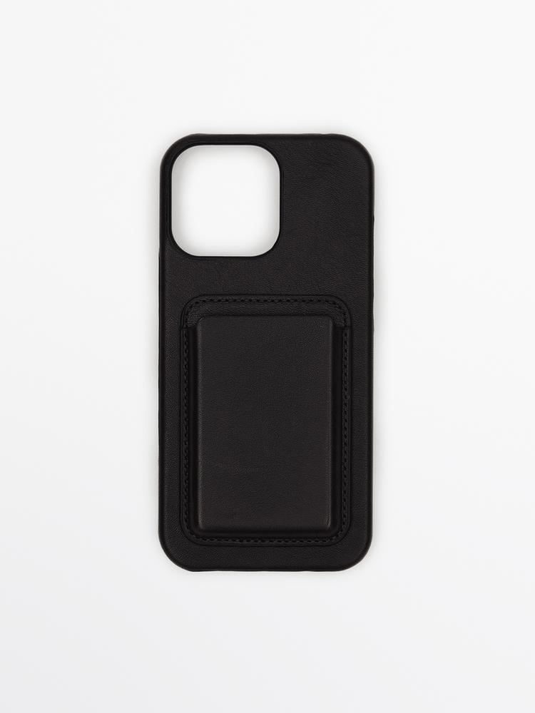 Nappa leather iPhone 16 Pro Max case — Brown