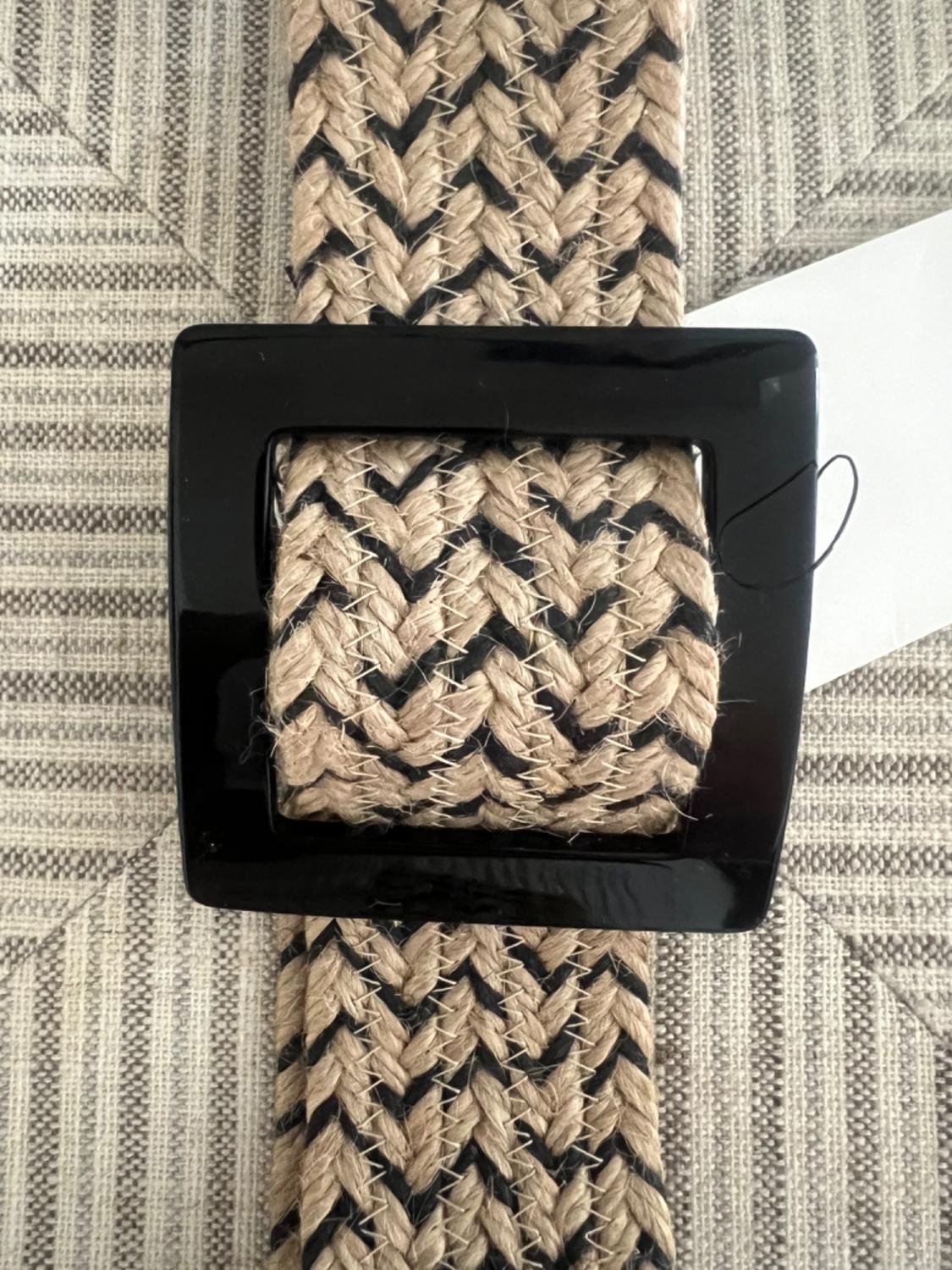 TWO-TONE RAFFIA BELT - Image 4