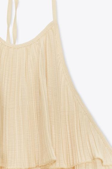 RUFFLED HALTER DRESS - Yellow by Zara - Image 8