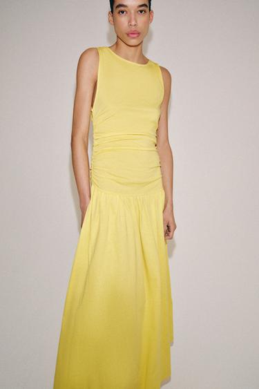 КҮЛТЕЛІК ҰЗЫН КӨЙЛЕК - Сары Zara компаниясынан