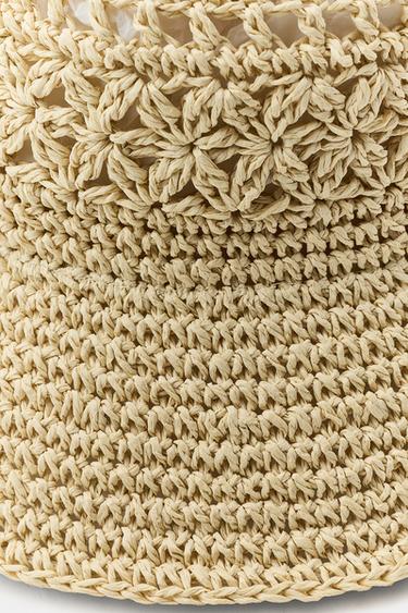 BONNET BUCKET TRESSÉ - Beige clair de Zara - Image 2