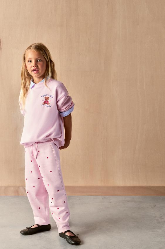 TEDDY PRINT SWEATSHIRT - Pink / White by Zara - Image 0