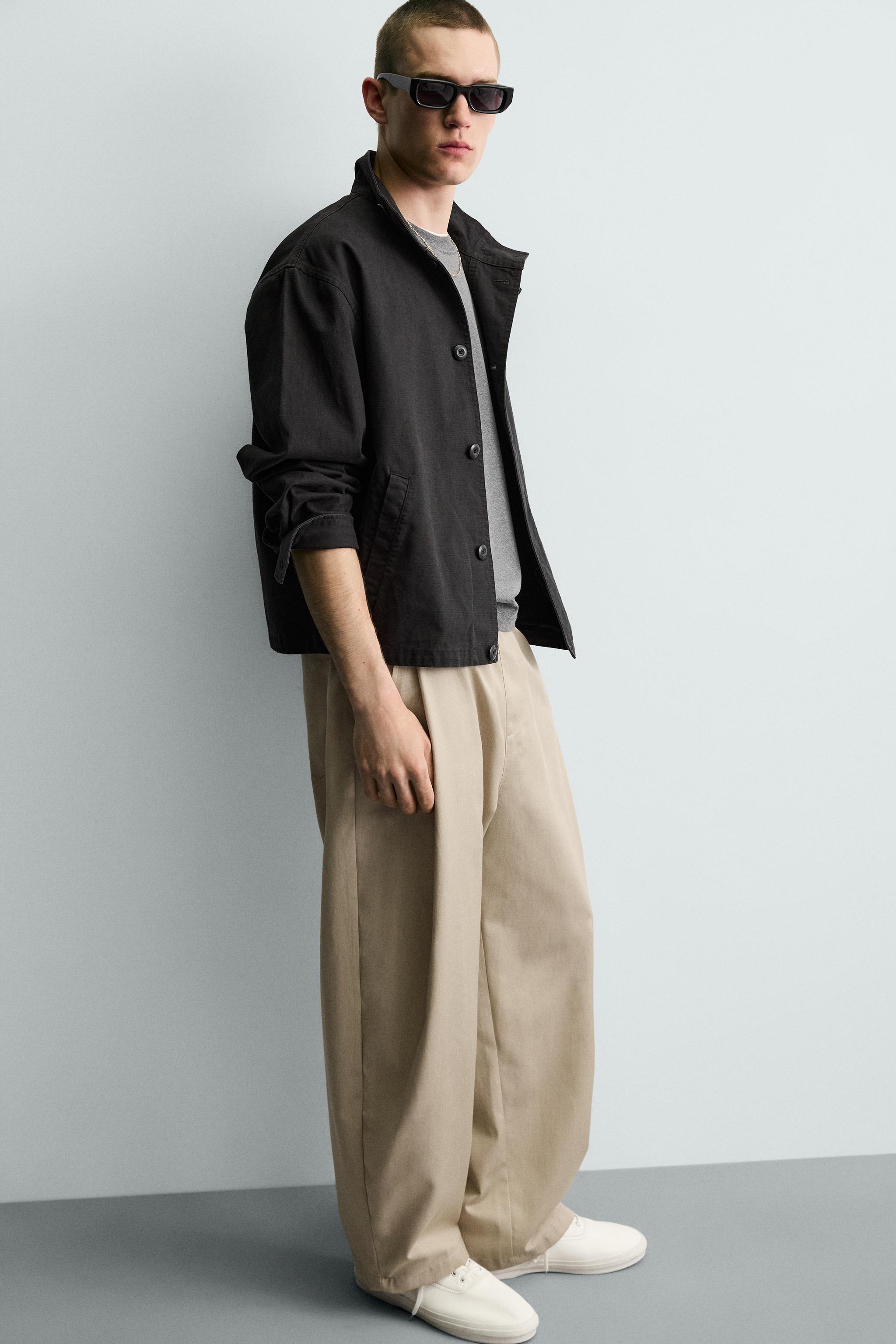 PLEATED BALLOON FIT PANTS