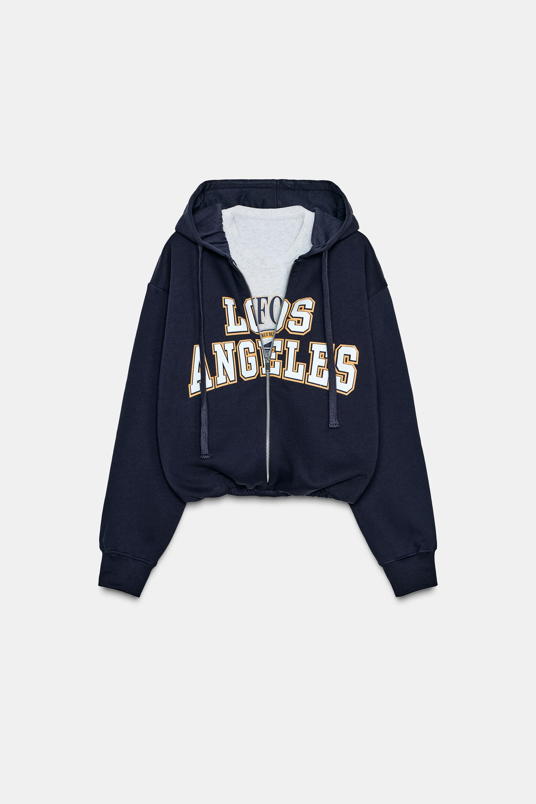 COMBINATION VARSITY SWEATSHIRT - Navy blue | ZARA United States