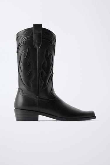 Z3D BOTA COWBOY MONOCOLOR - Negro de Zara
