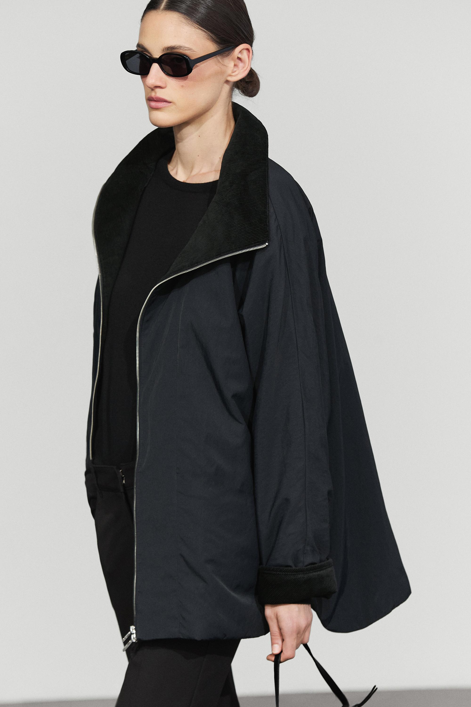 Parka matelassée col en velours côtelé