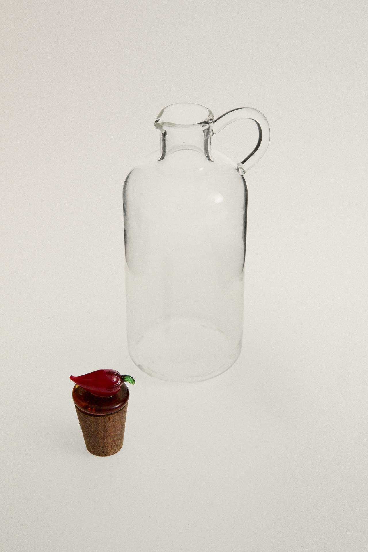 CHILI BOROSILICATE GLASS CRUET — Red