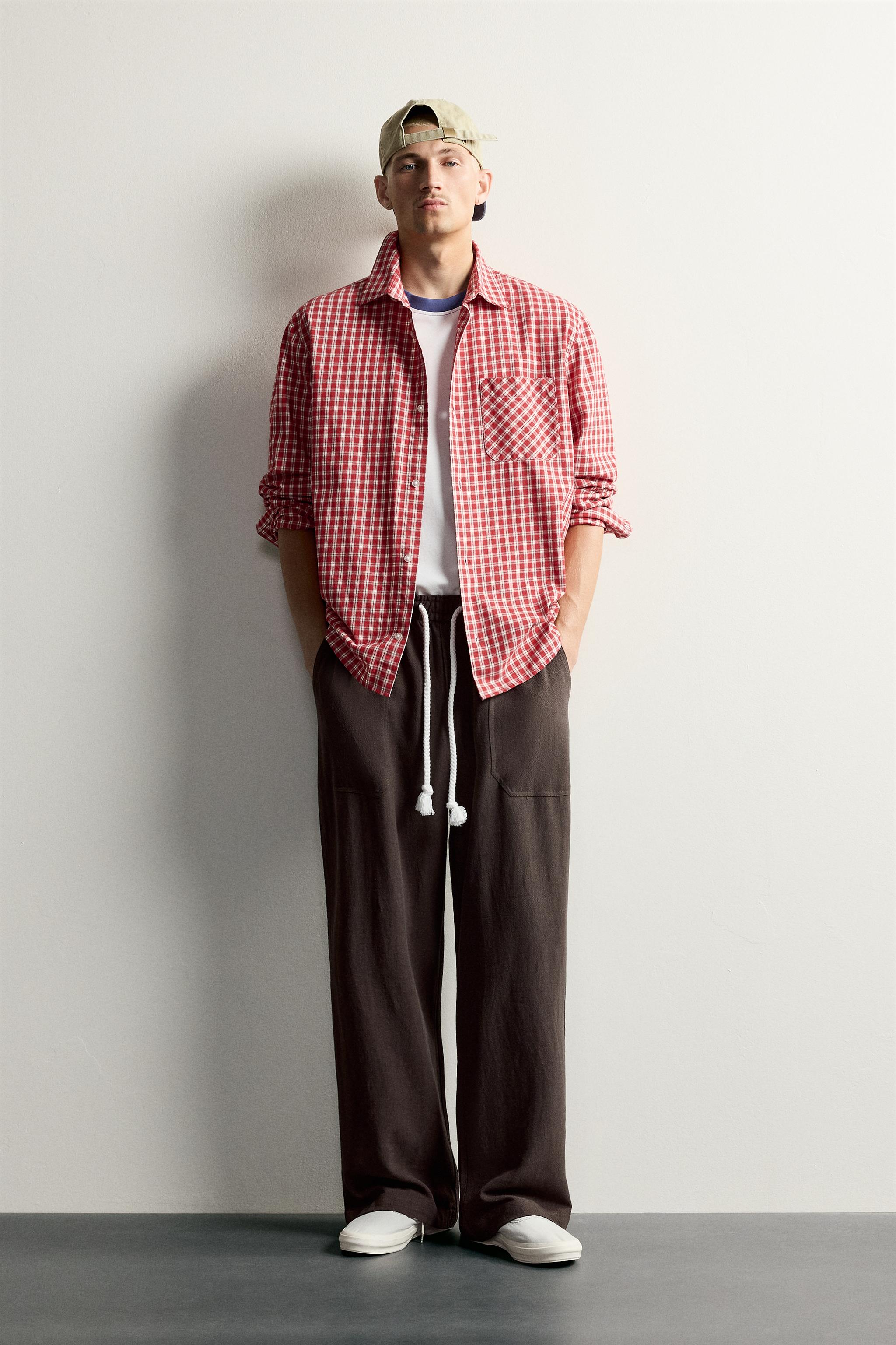 VISCOSE-LINEN RELAXED-FIT PANTS