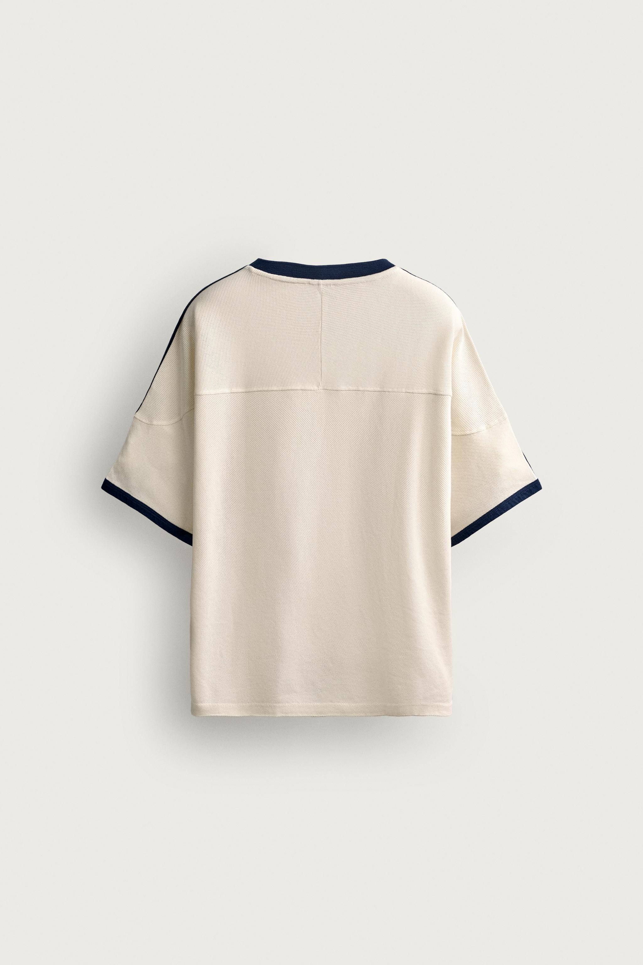 RELAXED FIT RETRO SOCCER PRINT T-SHIRT