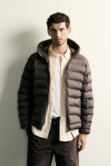CAZADORA ACOLCHADA LIGERA WATER REPELLENT - marron-vison de Zara