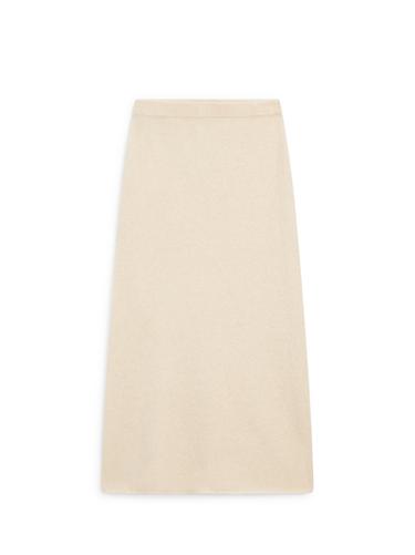 Zara Knit alpaca and wool midi skirt - Yellow