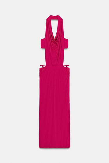 ROBE FLUIDE CUT OUT - Fuchsia de Zara - Image 4