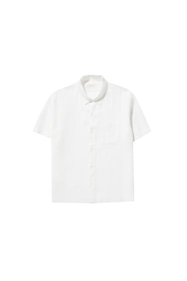 100% LINEN SHIRT - White by Zara