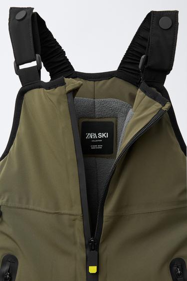 WATERPROOF AND WINDPROOF BIB TROUSERS WITH POCKETS RECCO® SYSTEM SKI COLLECTION - Khaki by Zara - Image 2