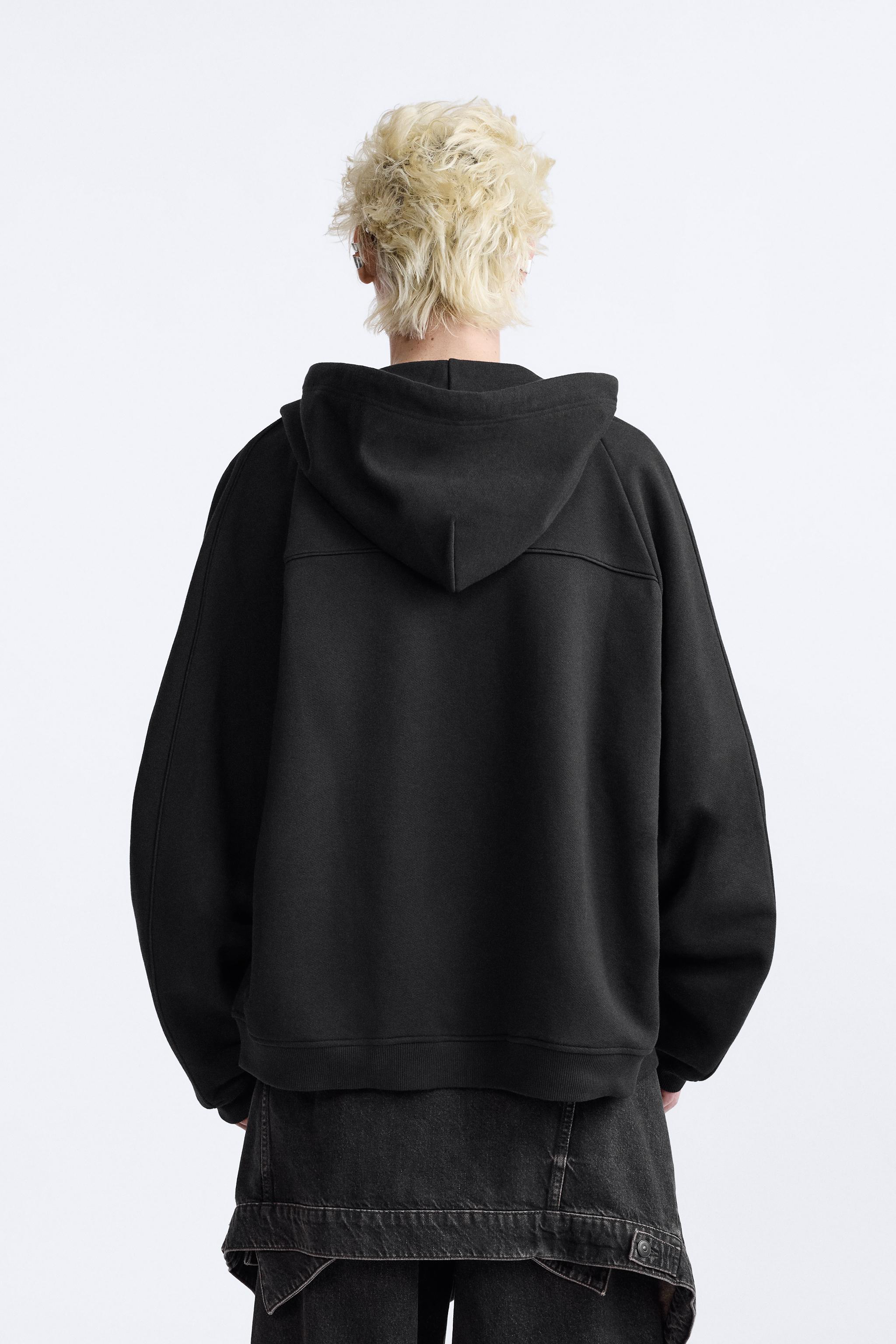 Zara hotsell black hoodie