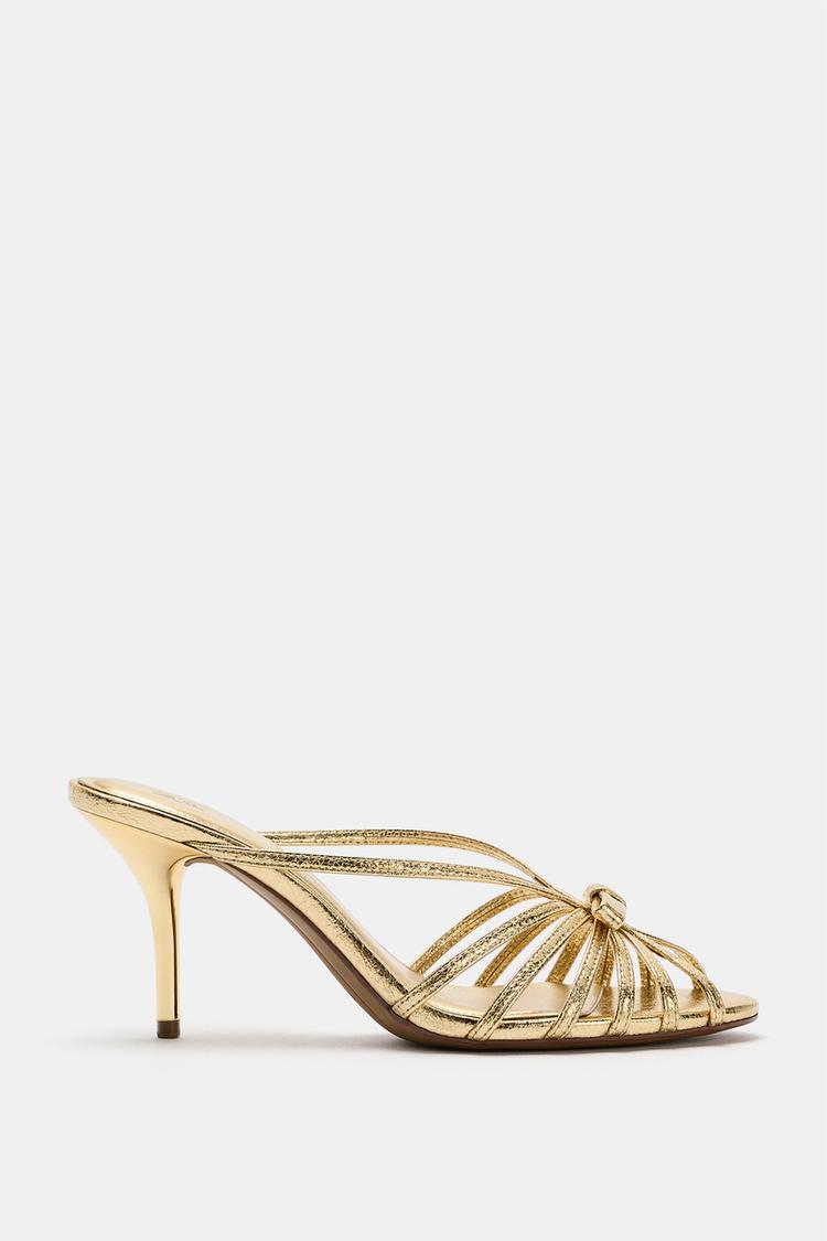 SANDALIAS DE TACÓN ALTO CON MOÑO METÁLICO 6