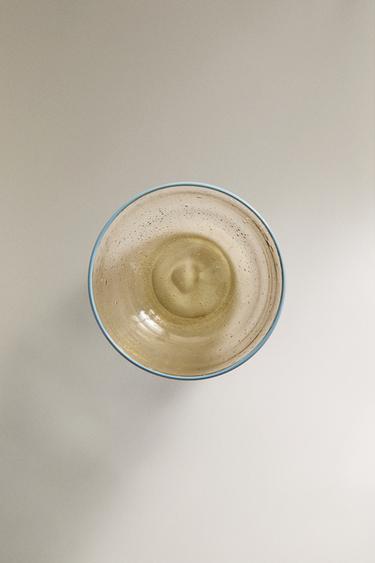 BOL VERRE BULLES BORD - Jaune de Zara - Image 4