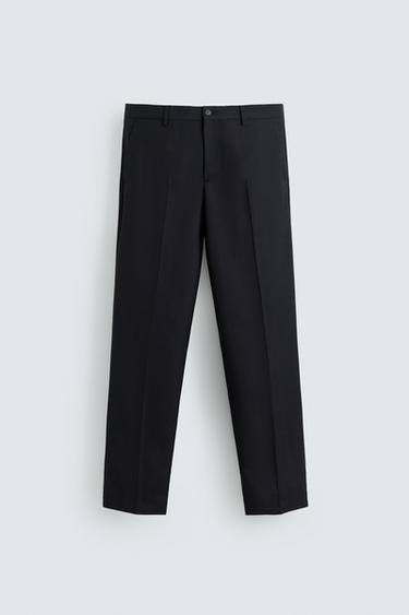 بنطلون بدلة سنبلة - بحري الخاص بـ Zara