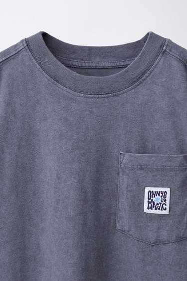 FADED PRINTED POCKET T-SHIRT - Anthracite grey by Zara - Image 2