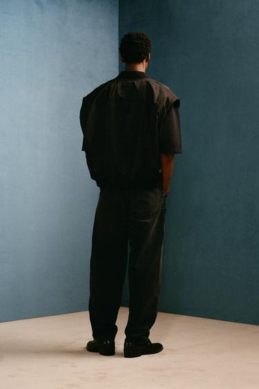 WILLY CHAVARRIA X ZARA OVERSIZE BOMBER GILET - Black by Zara - Image 3