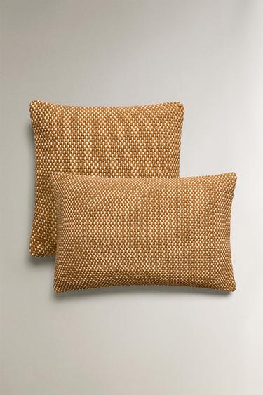 PLAITED CUSHION COVER - Mustard by Zara - Image 0