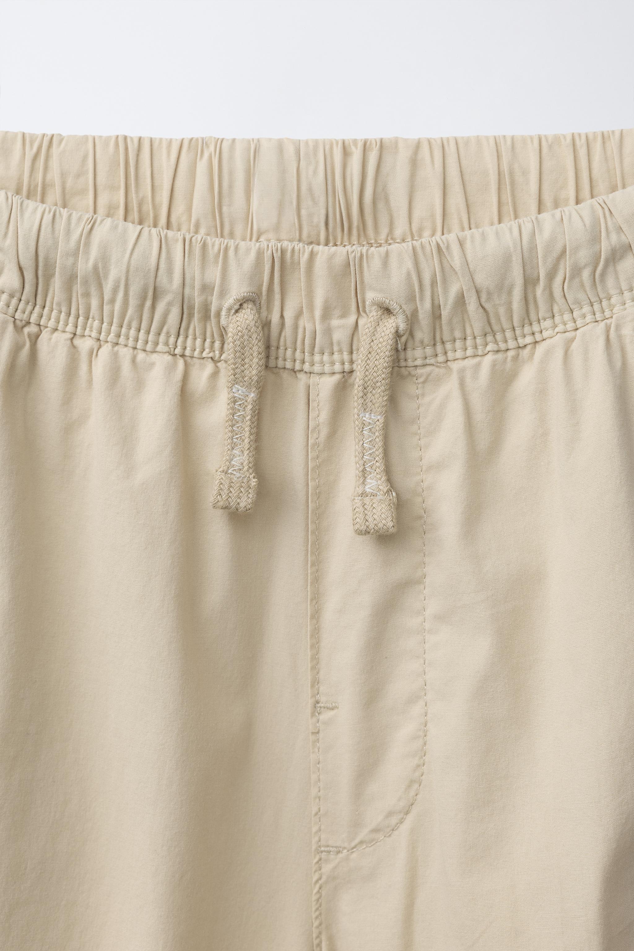 STRAIGHT POPLIN PANTS