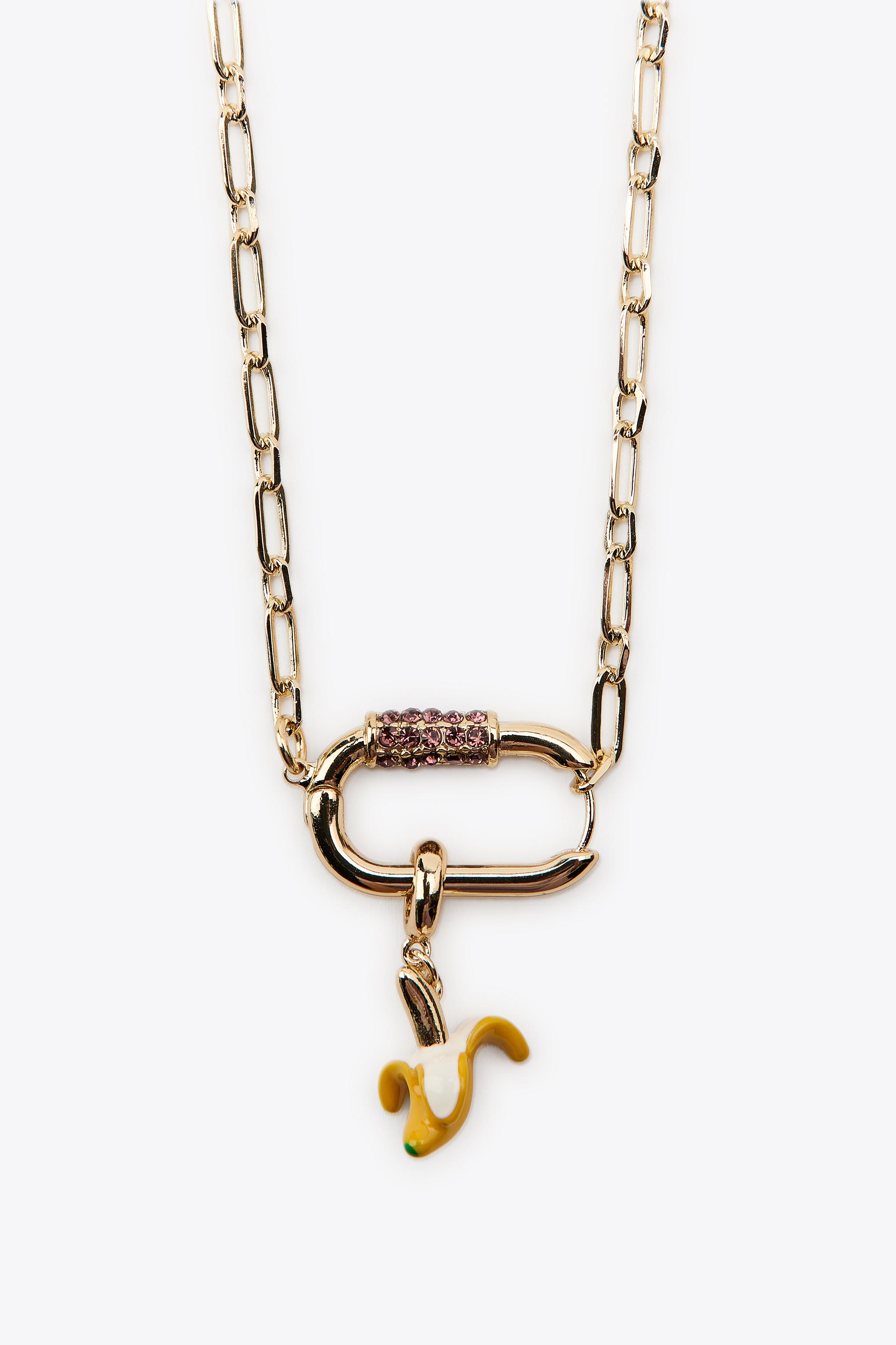 スペイン発送 ZARA メタルチャームネックレス 上品カジュアル スペイン発送 ZARA メタルチャームネックレス 上品カジュアル