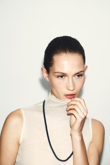 HAUT SANS MANCHES EN LAINE - Beige clair de Zara - Image 2