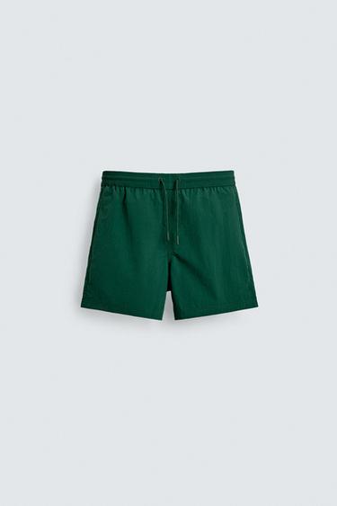 QUẦN SHORT BƠI CƠ BẢN DÁNG VỪA - Xanh lục từ Zara