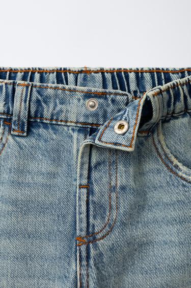 RIPPED BAGGY JEANS - Mid-blue by Zara - Image 2