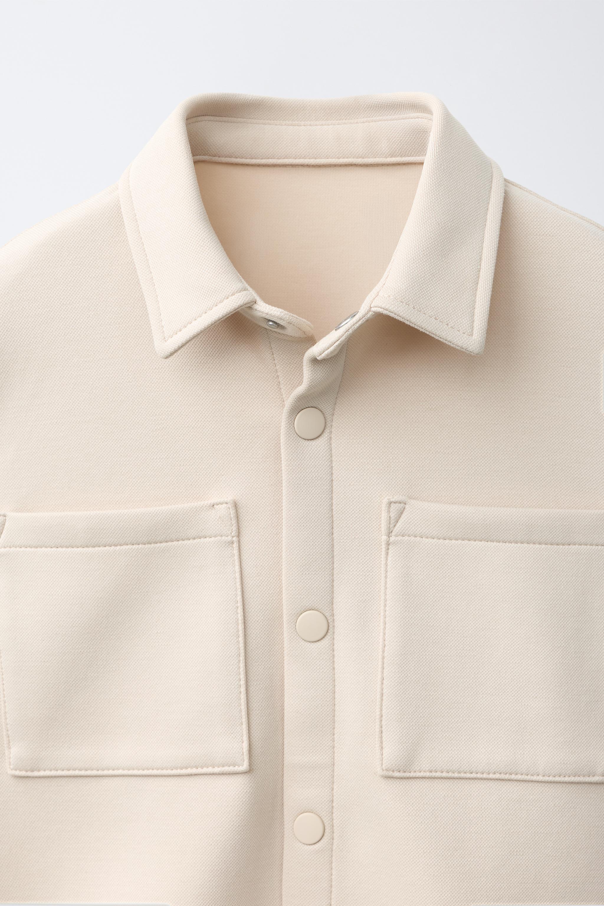 コンフォート ポケット シャツジャケット - ライトベージュ | ZARA