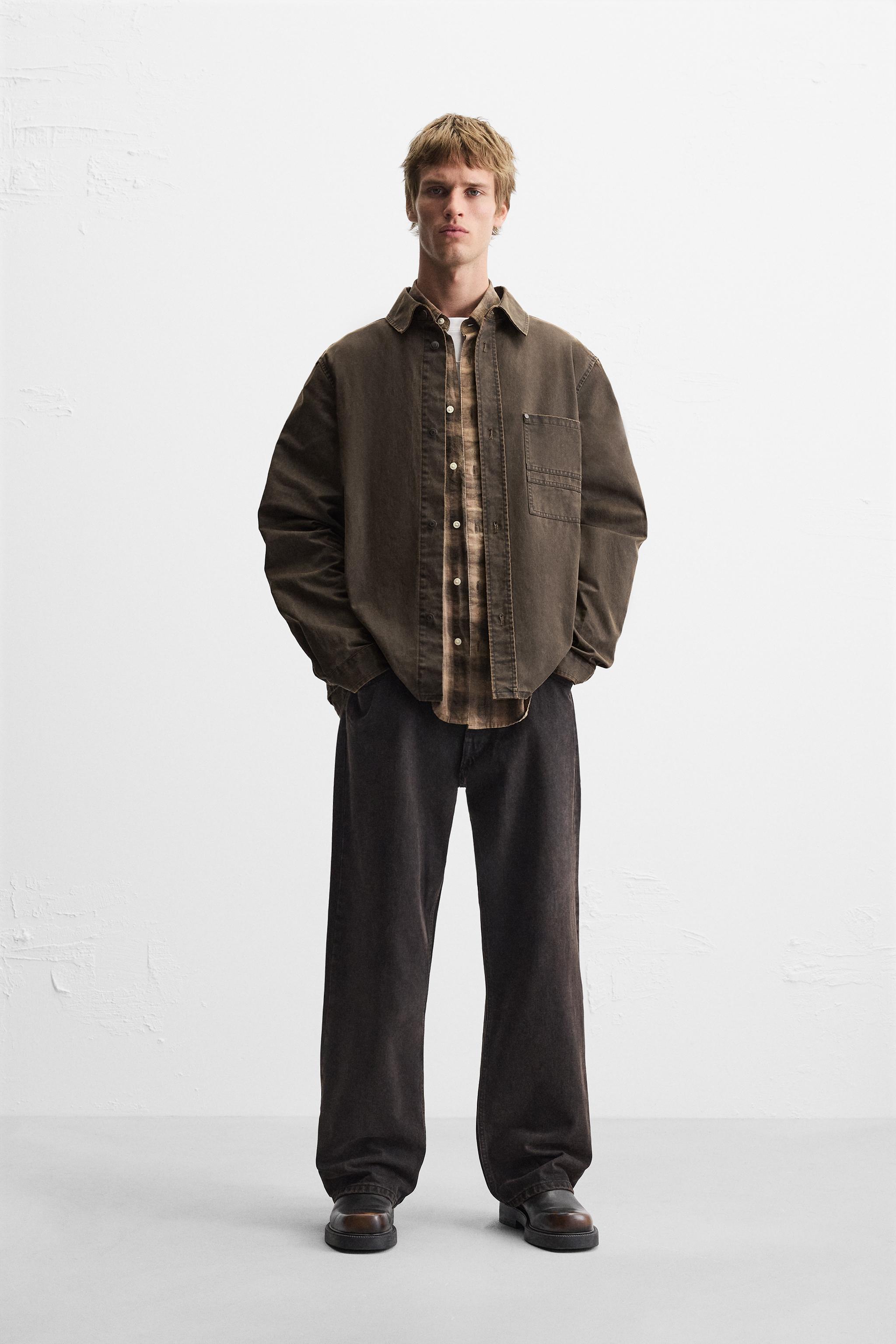 WAXED-EFFECT OVERSHIRT - Grey | ZARA Australia WAXED-EFFECT OVERSHIRT - Grey | ZARA Australia
