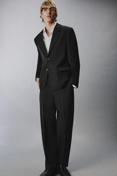 100% WOOL SUIT TROUSERS - Black by Zara - Image 4