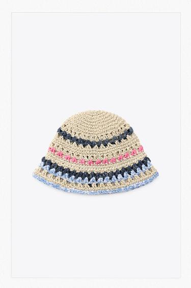 GORRO BUCKET COMBINADO - Beige claro de Zara