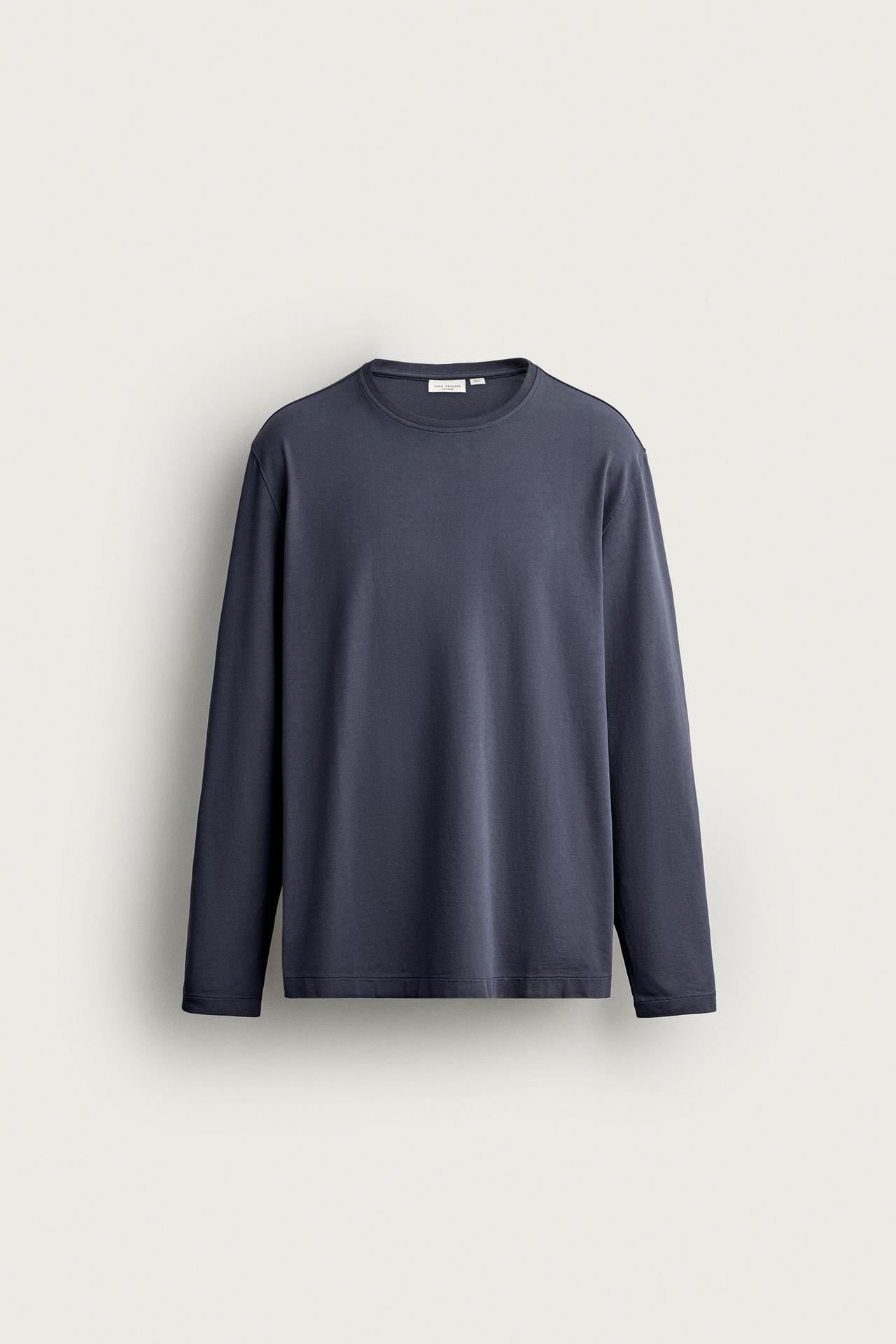SUPIMA® LONG SLEEVE T-SHIRT — Midnight blue