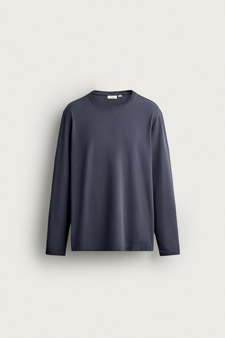 SUPIMA® LONG SLEEVE T-SHIRT — Midnight blue