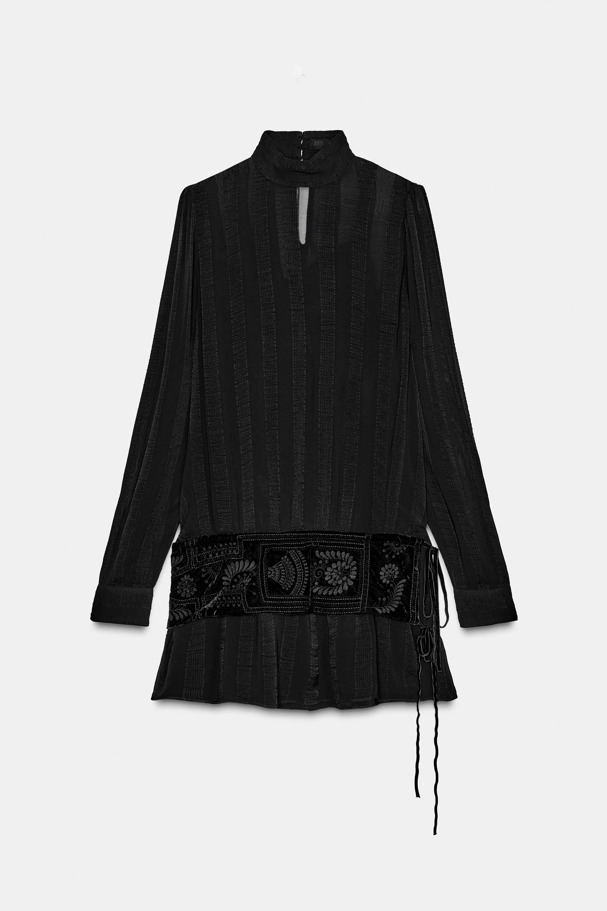 ROBE COMBINÉE CEINTURE BRODÉE ZW COLLECTION