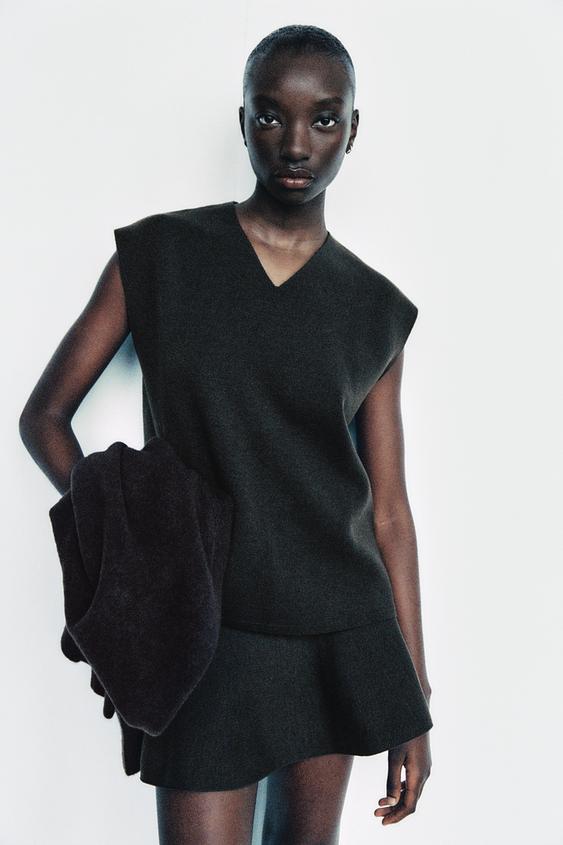 FLARED CROP TOP AND SKIRT SET | ZARA Singapore
