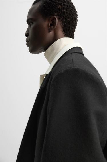 RELAXED FIT COAT - Black by Zara