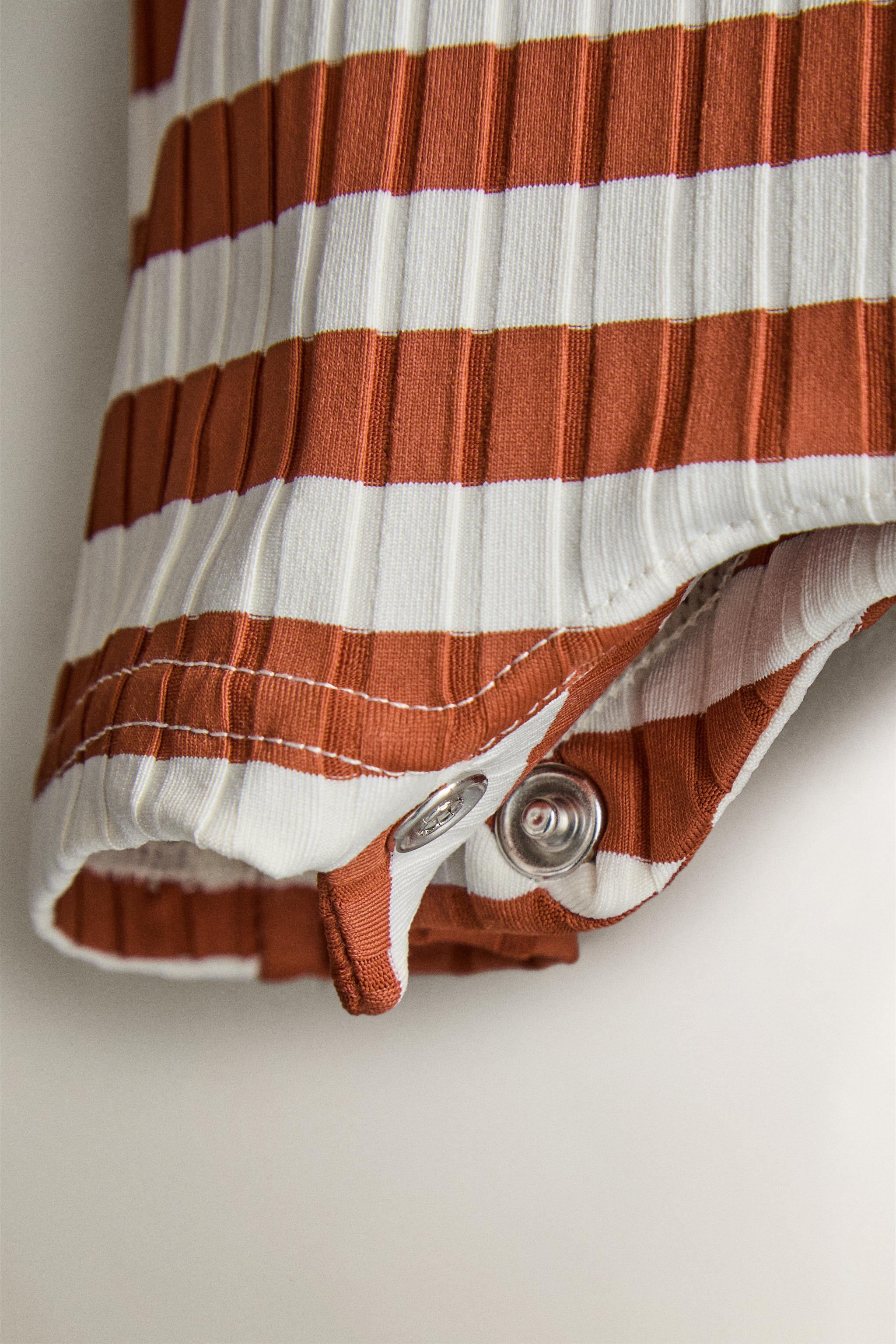 KIDS' STRIPED BEACH SWIMSUIT