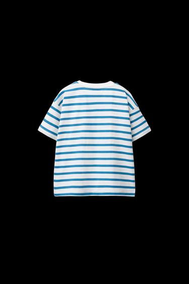 STRIPE PRINT T-SHIRT - Blue by Zara