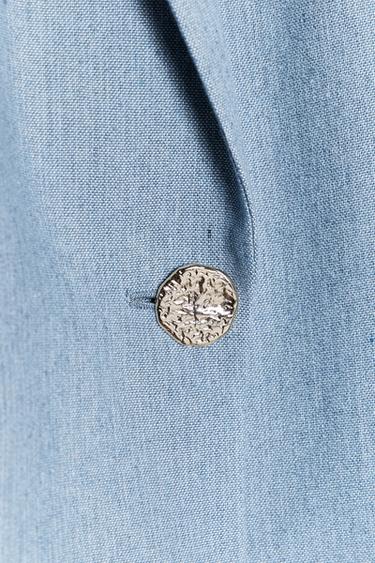 BLAZER MANCHES COURTES COURTE - Bleu de Zara - Image 8