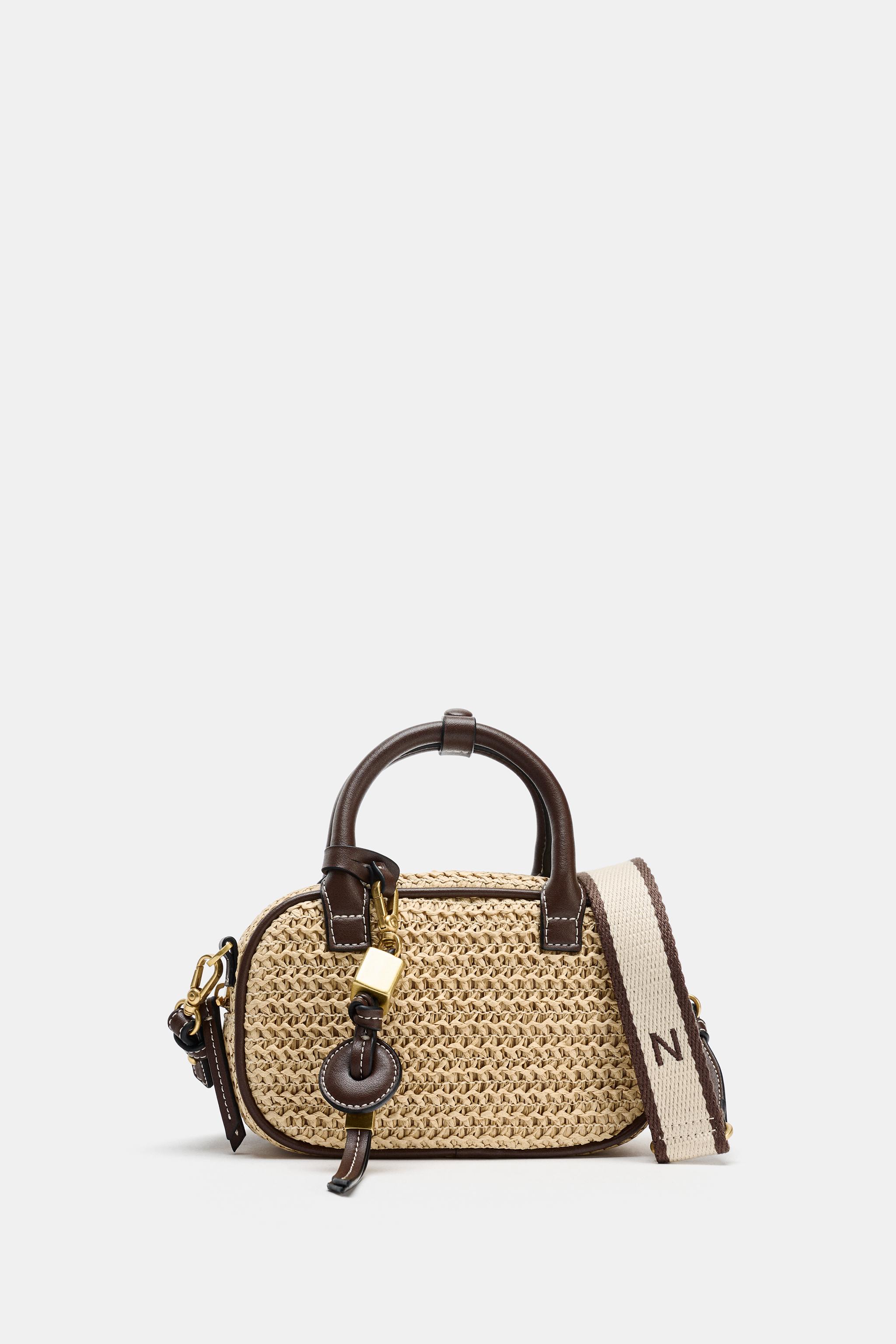 MINI RAFFIA BOWLING BAG - Light beige | ZARA South Africa