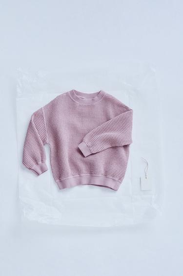 ZARA TIMELESS - WAFFLE-KNIT SWEATSHIRT - Pink by Zara - Image 0