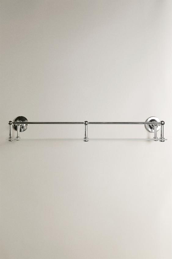 ESTANTE DE BANHEIRO DE METAL E VIDRO - Prata da Zara - Imagem 0